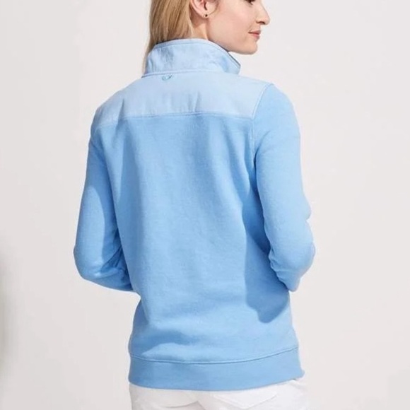🐳 Vineyard Vines Blue 1/4 Zip Dockside Shep Shirt 🐳 - Picture 2 of 5